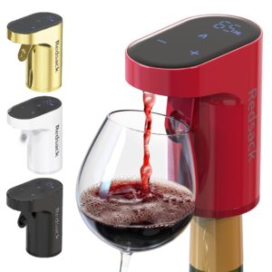 REDSACK Wine Aerator – Electric Quantified Wine Pourer – Compact Wine Aerator Pourer with Adjustable Dispensing - Auto Drink Pourer for All Bottle Sizes – Easy to Use and Intuitive Design